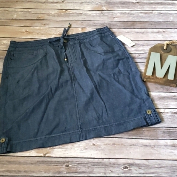 Cato chambray skirt with tie waist NWT - Picture 1 of 8
